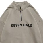 Essentials Half Zip High Collar Loose HoodieESS2202