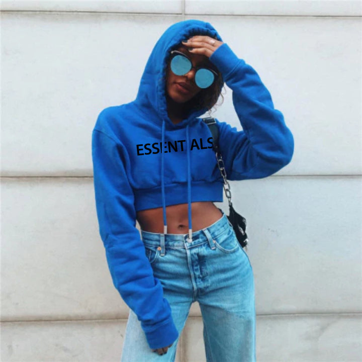 Cropped discount hoodie style