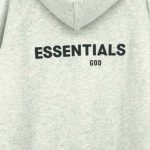 Essentials Fleeces Thick Light Gray HoodieESS2202